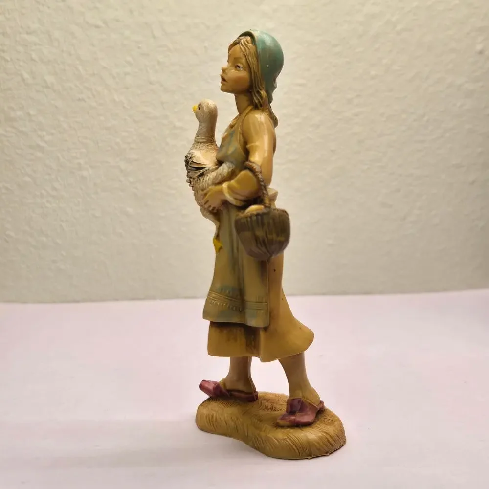 Vintage Fontanini Italy 110 Deborah Woman with Goose Girl Figurine Nativity 5